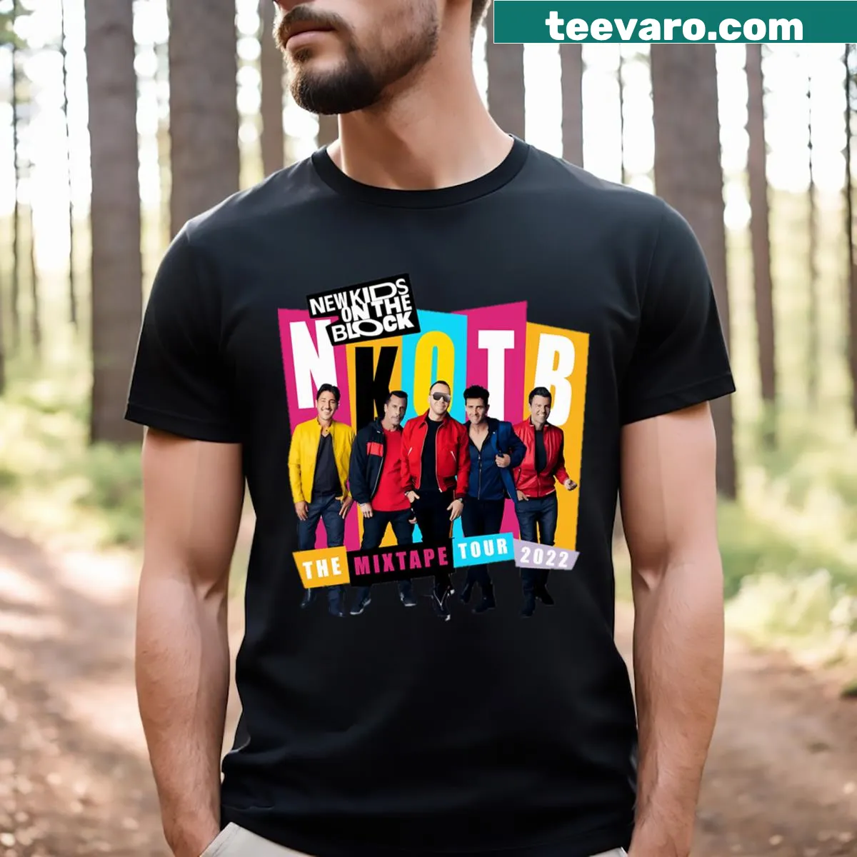 Vintage distressed T-shirt featuring band logos from music album tours — on a men's t-shirt
