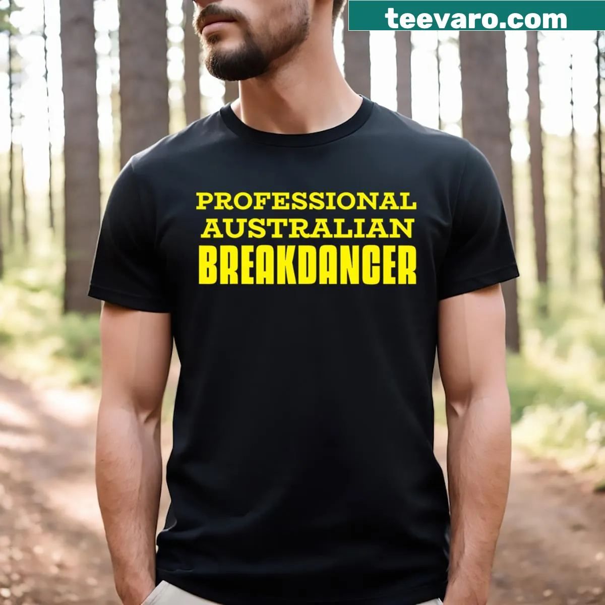 Funny Professional Australian Breakdancer t-shirt — on a men's t-shirt