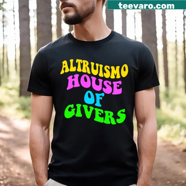 School spirit T-shirt featuring Altruismo House of Givers emblem