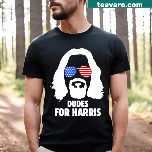 Dudes For Harris slogan T-shirt for political supporters