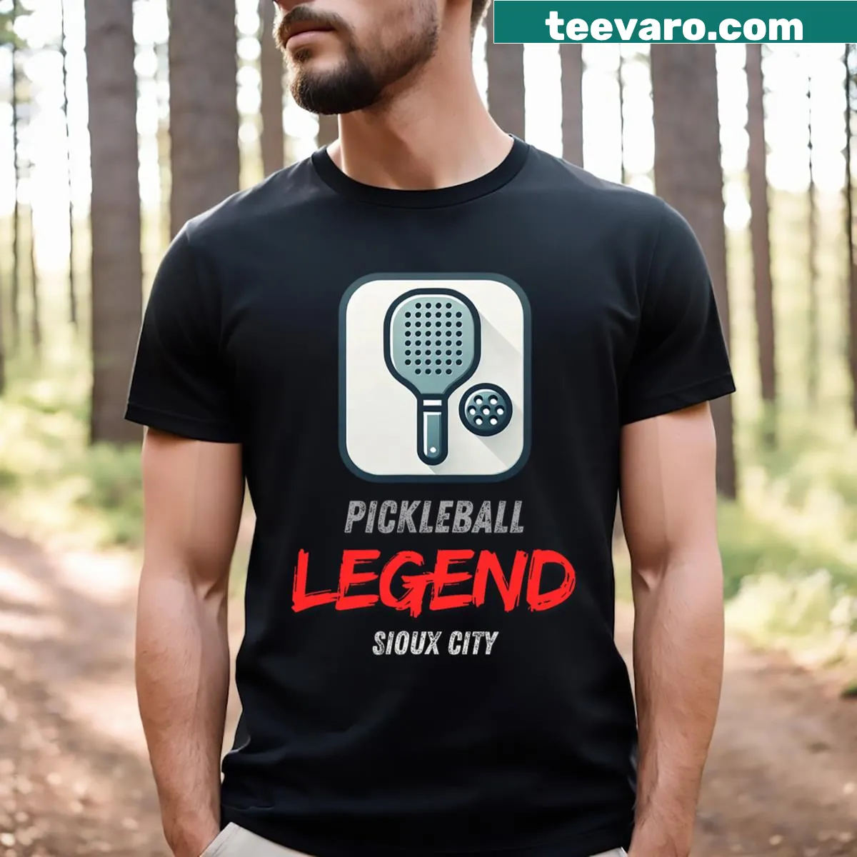 Pickleball legend design T-shirt featuring humorous graphics for players. — on a men's t-shirt