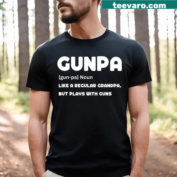 Vintage-style Gunpa tee with a humorous definition for grandpas