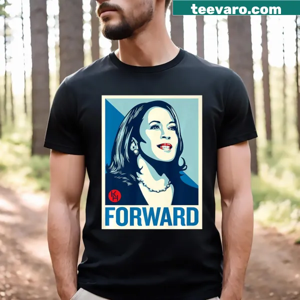 Kamala Harris Forward T-shirt with prominent typography