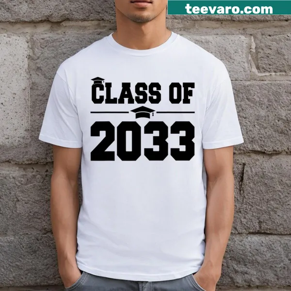 Illustrative Kindergarten Class of 2033 T-shirt for first day of school