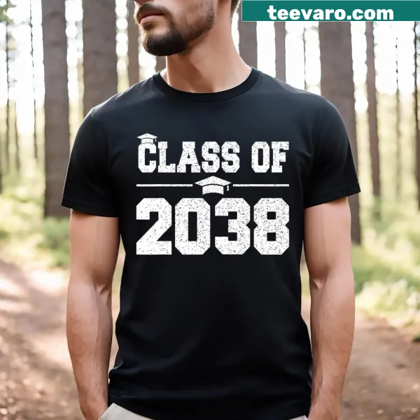 Illustrative Kindergarten Class of 2038 T-shirt for first day of school