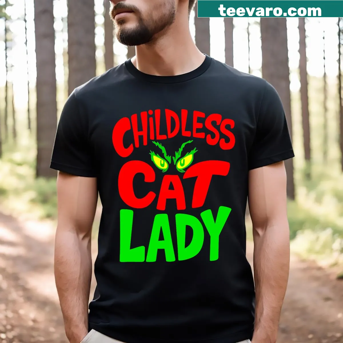 Halloween cat lover design celebrating spooky season — on a men's t-shirt