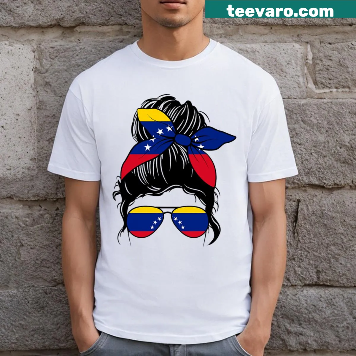 Venezuelan heritage graphic design for kids T-shirt — on a men's t-shirt