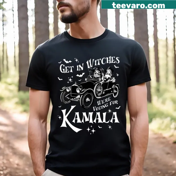 Retro V-neck shirt with playful voting message for Kamala 2024