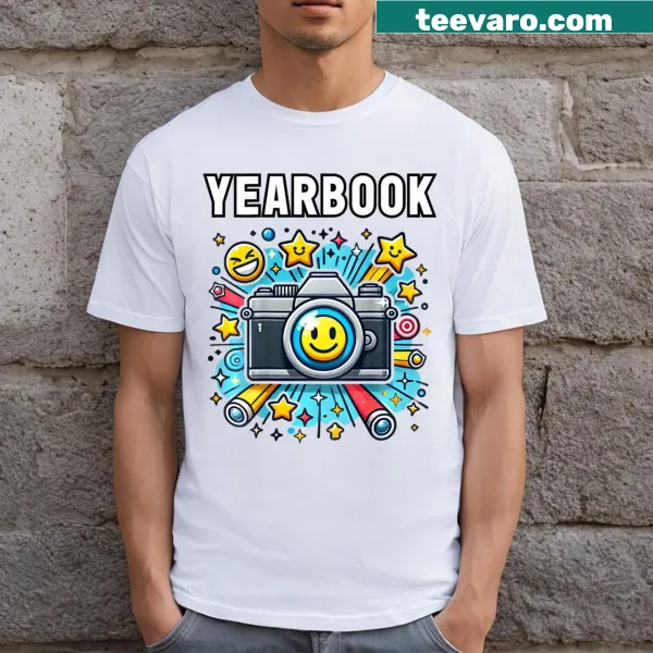 T-shirt with 'Smile for the Yearbook' phrase for yearbook photographers
