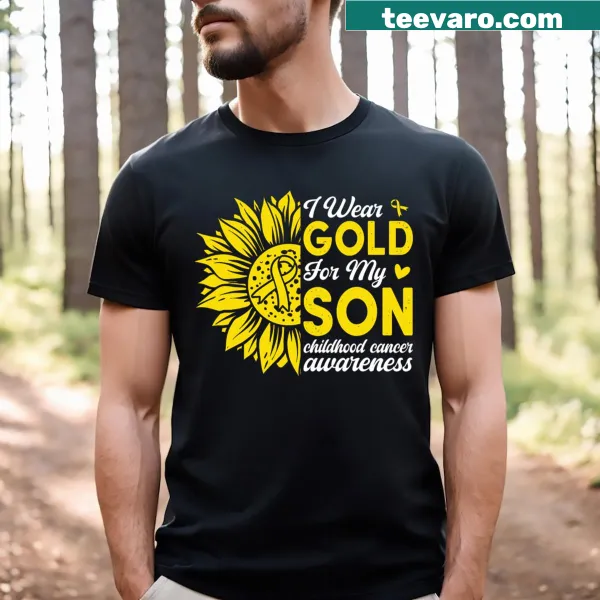 Typography design for childhood cancer awareness on T-shirt