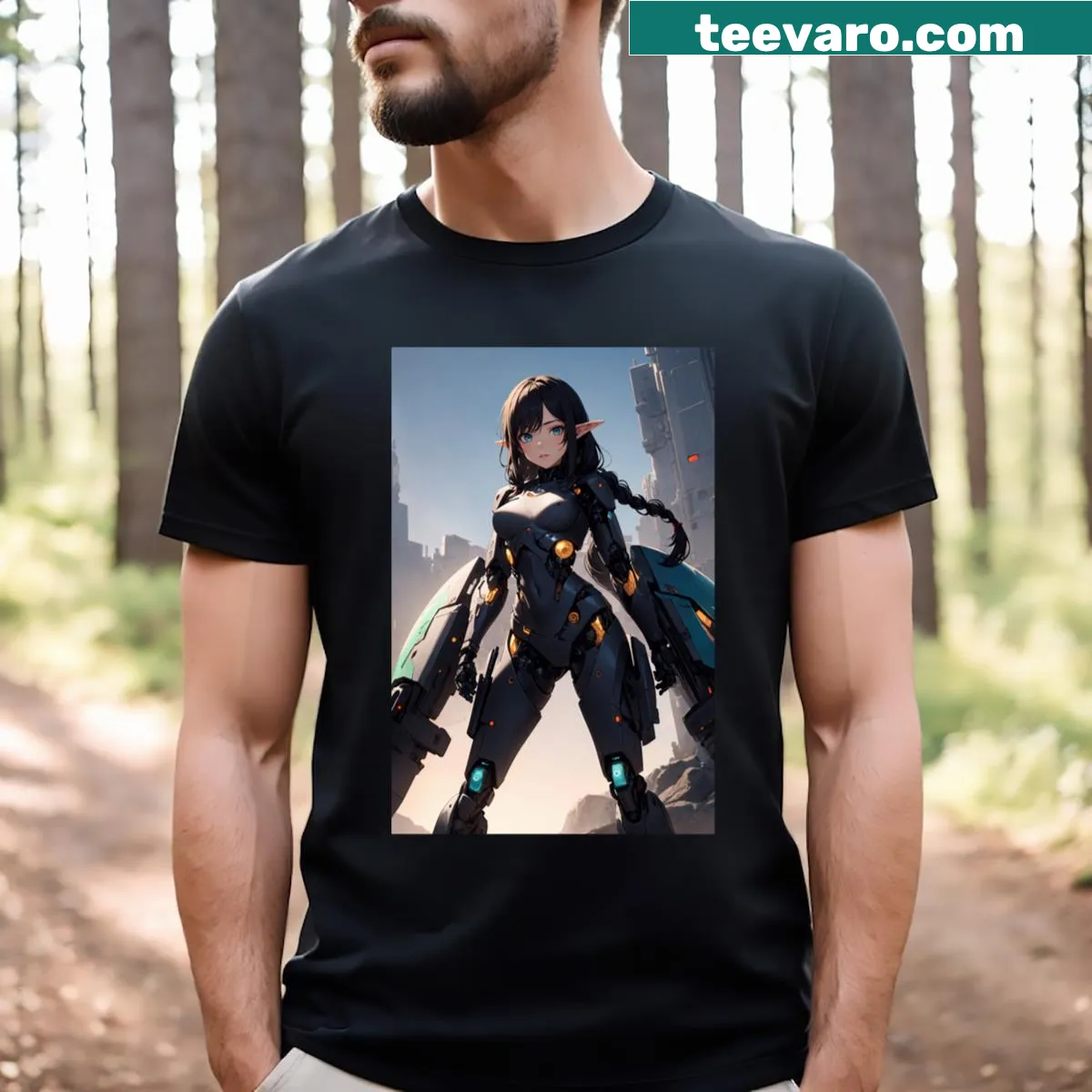 Illustration of Ubugawa Michiwara on a cute anime T-shirt — on a men's t-shirt