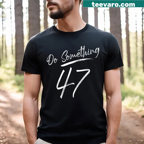 Feminine script tee with 'Do Something' text for girls