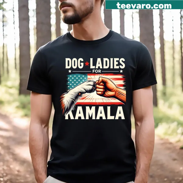 T-shirt supporting Kamala Harris with a dog theme