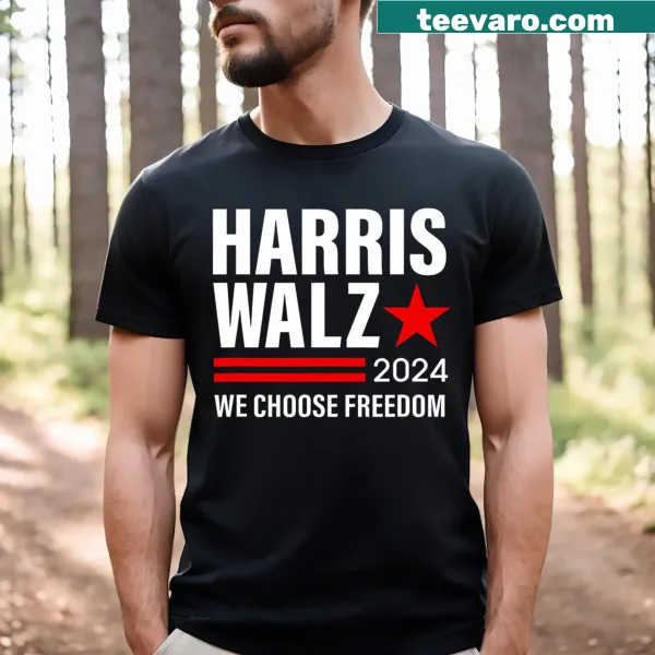 Election T-shirt featuring Kamala Harris and Tim Waltz