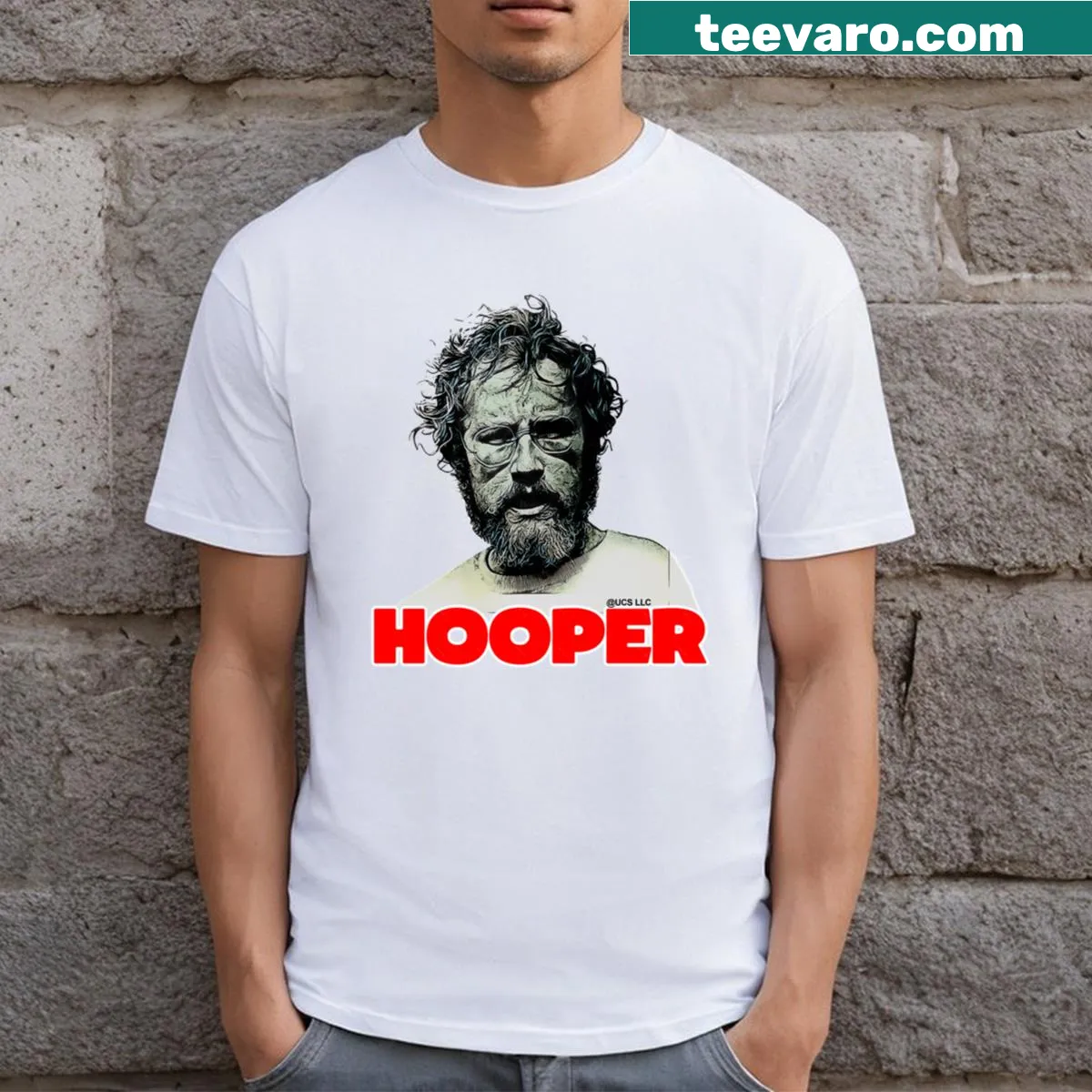 Iconic Jaws-themed T-shirt featuring shark graphic. — on a men's t-shirt