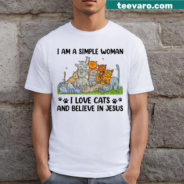 Faith and cats themed T-shirt for women