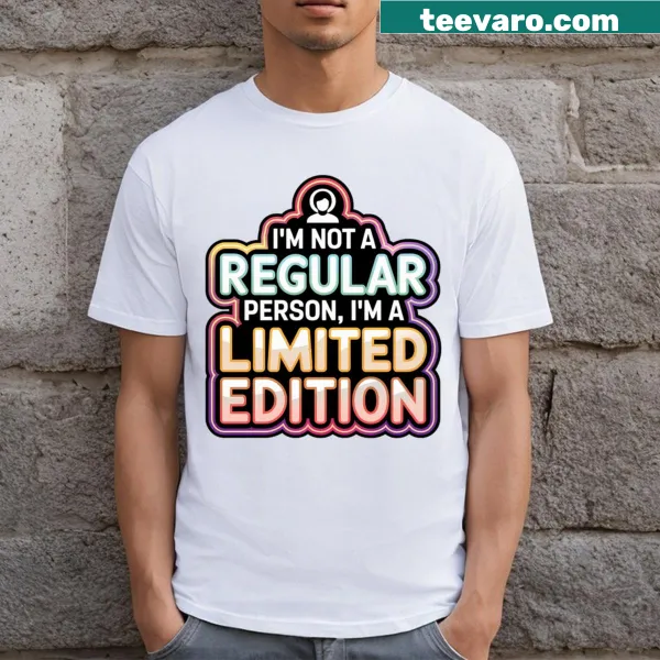 Playful t-shirt declaring individuality with a humorous phrase