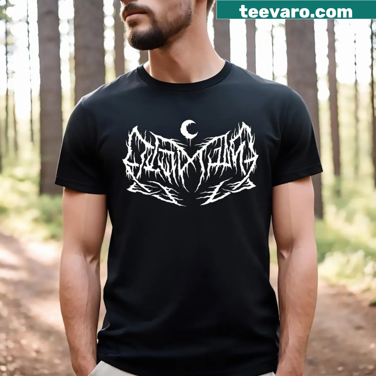 Leviathan Rock Band England T-shirt with vintage design — on a men's t-shirt