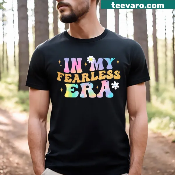 Retro T-shirt celebrating a fearless era with a groovy design.
