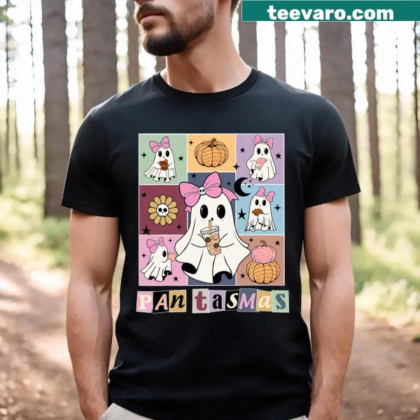 Cute Halloween ghost and conchas graphic t-shirt for kids