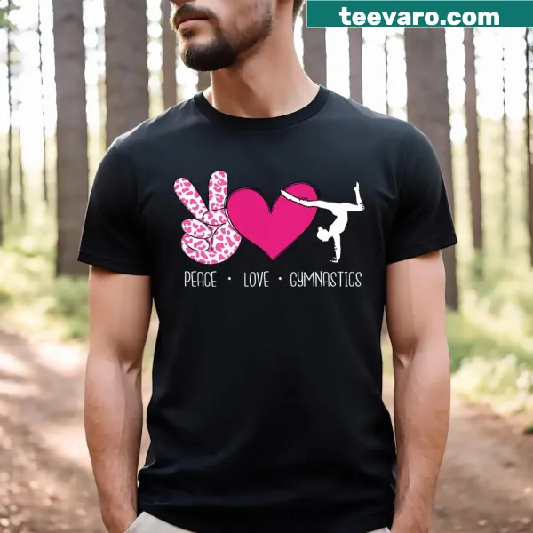 Inspirational gymnastics-themed shirt with text design