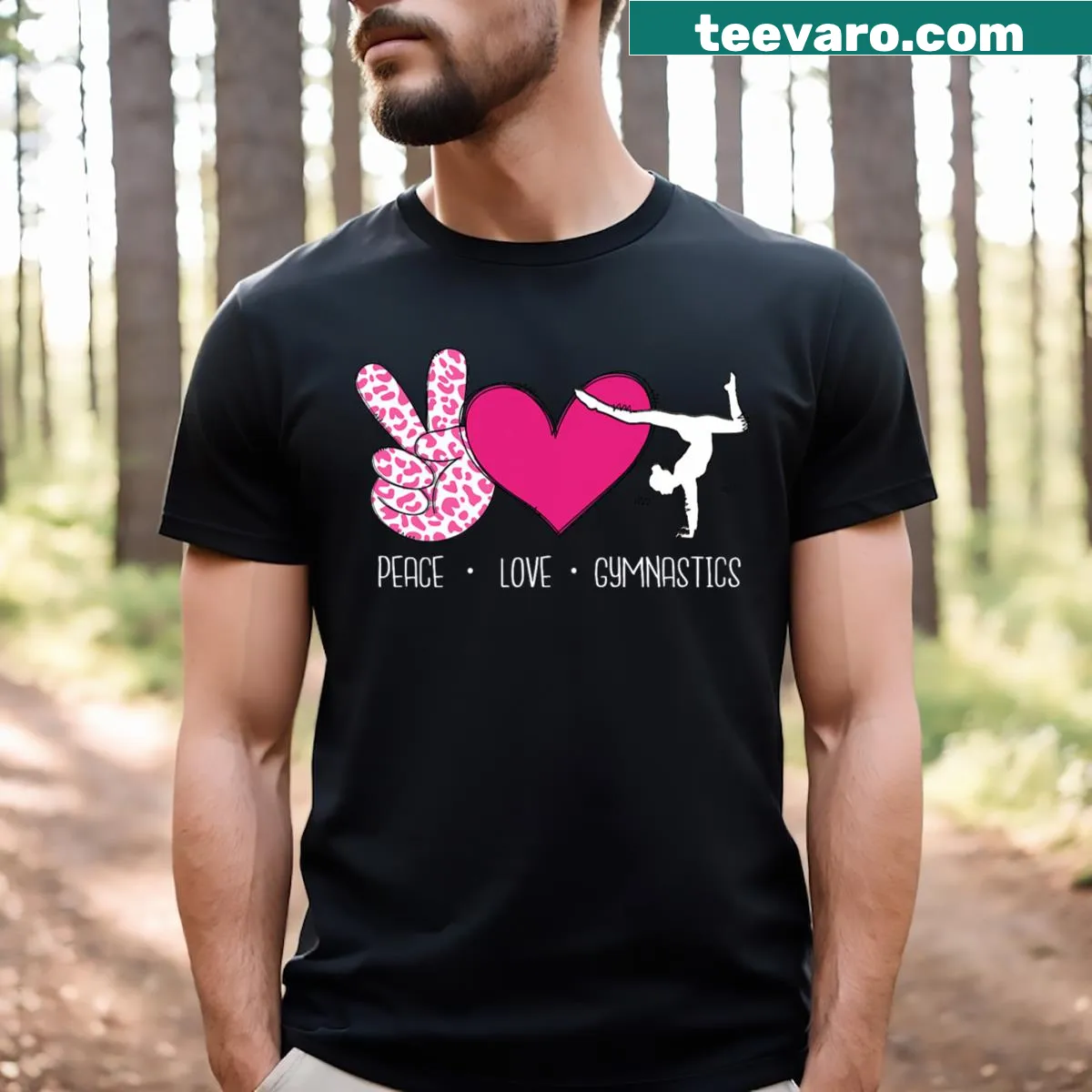 Inspirational gymnastics-themed shirt with text design — on a men's t-shirt