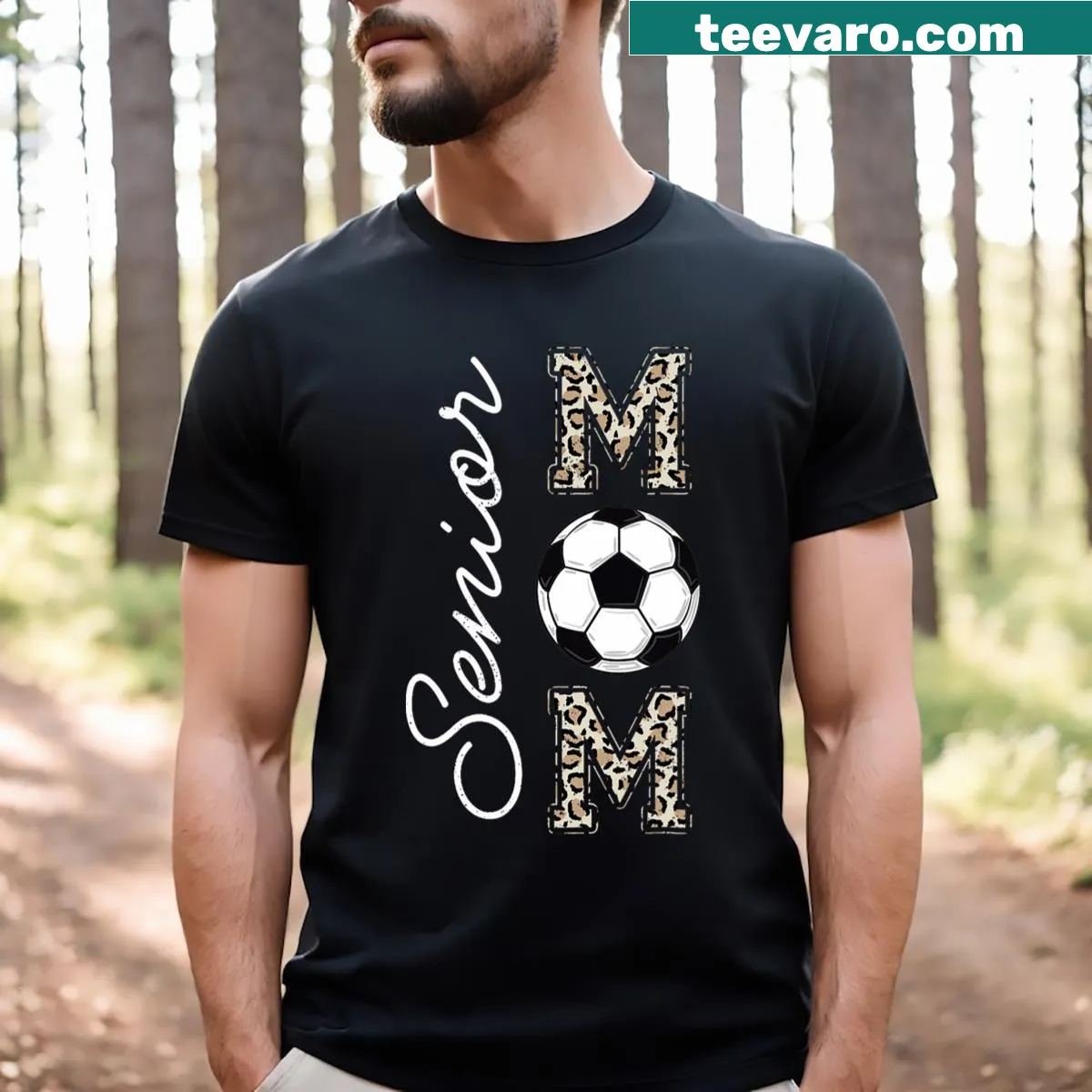 Typographic design for Senior Mom supporting Class of 2025 — on a men's t-shirt