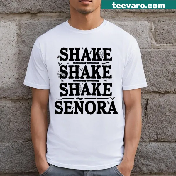 Funny Halloween T-shirt with retro 'Shake Shake Shake' graphic