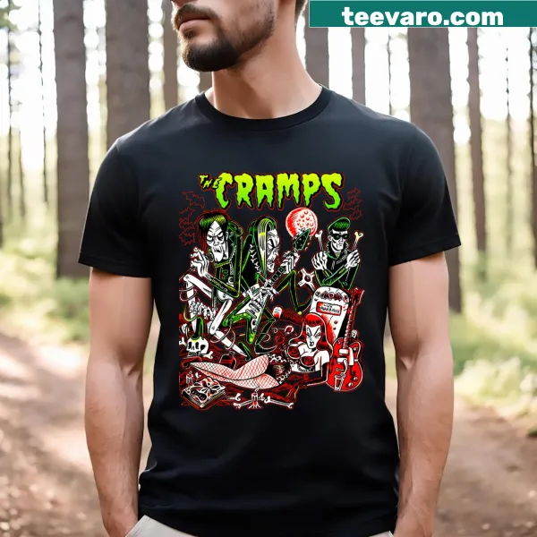 Vintage-style T-shirt with a classic metal band logo and tour design.