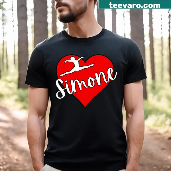 Cute t-shirt with Simone Heart For Men design