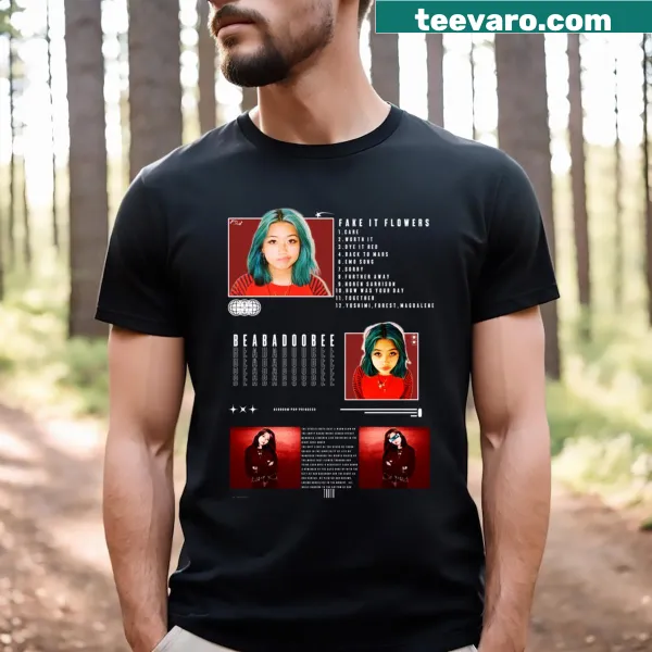 T-shirt featuring bold typography of Beabadoobee's name