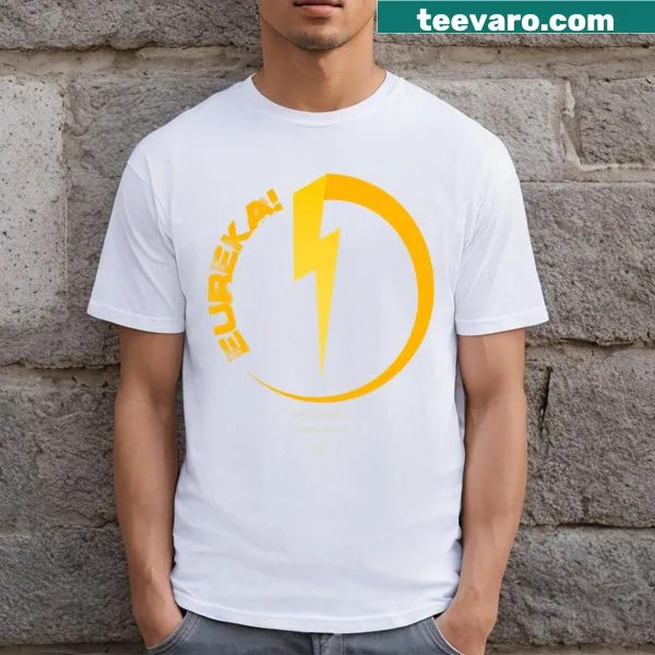 Eureka! text design on a T-shirt