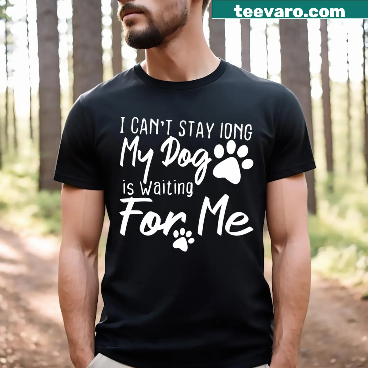 Funny dog lover t-shirt with a humorous saying about dogs. — on a men's t-shirt