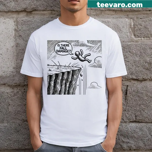 Funny gamer t-shirt with a humorous gravity test quote.