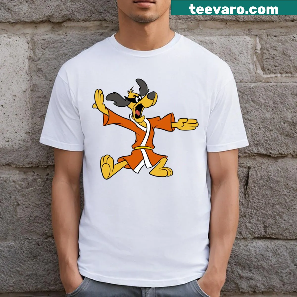 T-shirt featuring cartoon character Hong Kong Phooey — on a men's t-shirt