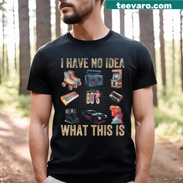 Funny 80s-themed T-shirt for kids with humorous text