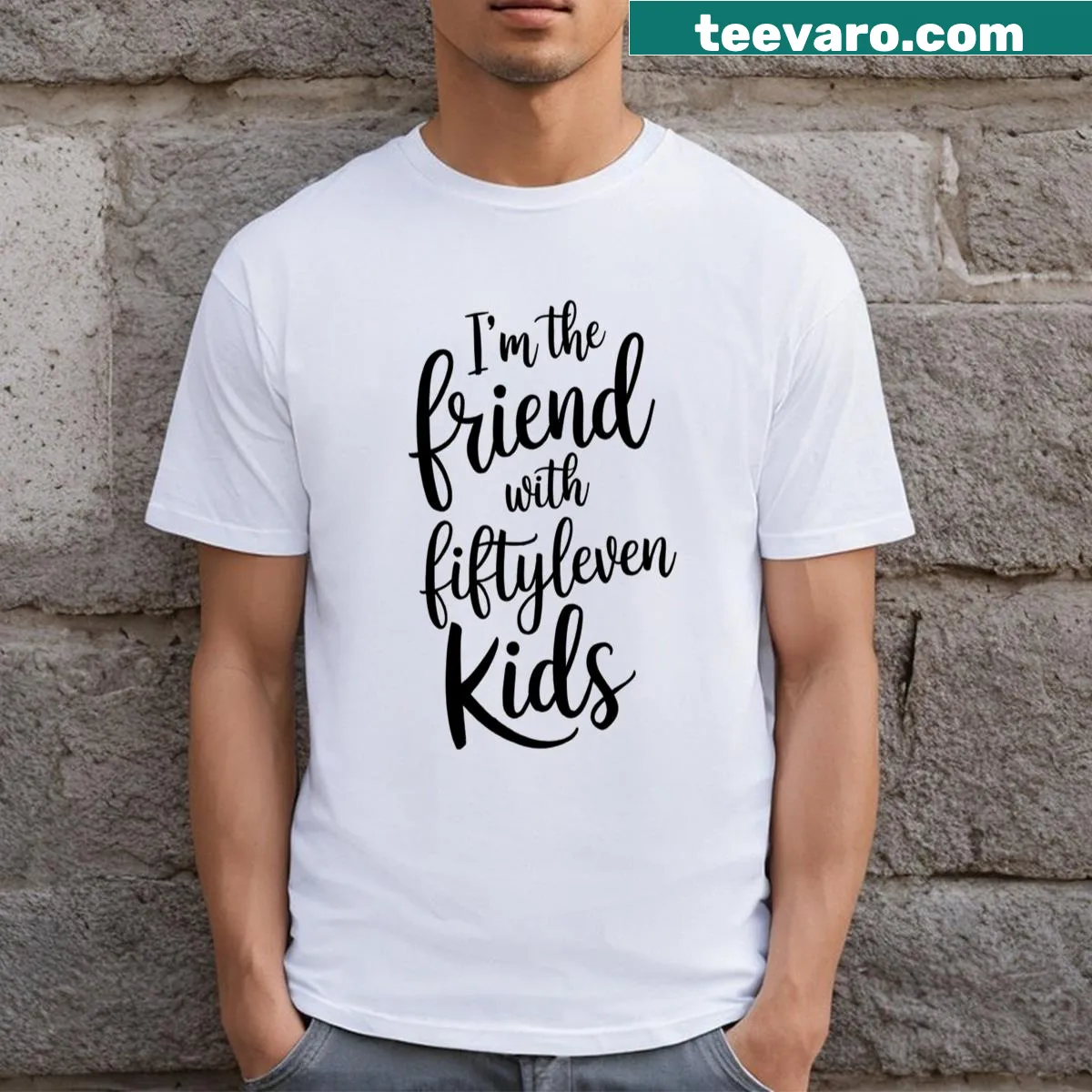 Funny t-shirt for moms with cartoon kids graphics — on a men's t-shirt