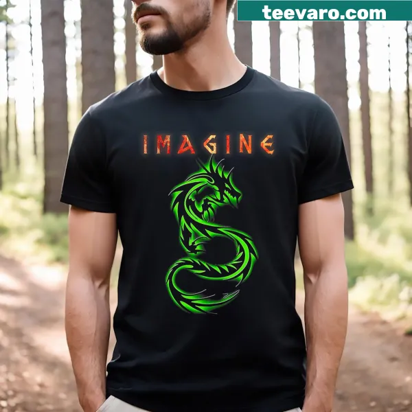 Illustration of a fantasy dragon on a men's t-shirt