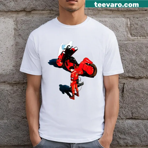 Illustration of Kaneda from Akira on a T-shirt