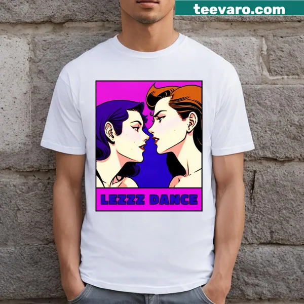 Typographic Lezzz Dance T-shirt with playful lettering
