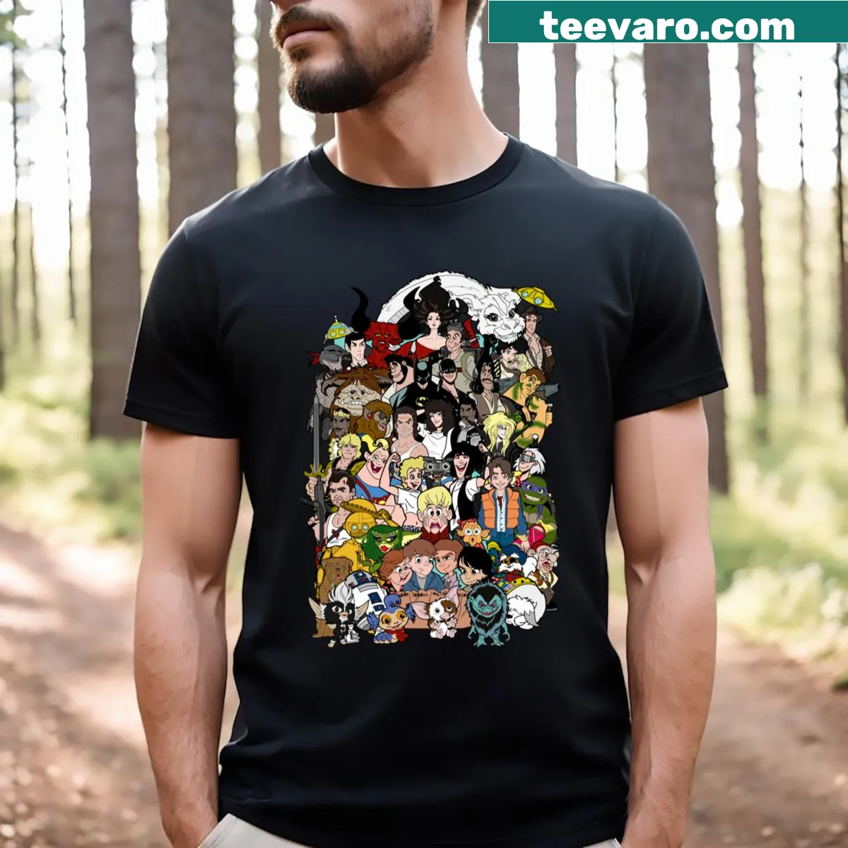 Whimsical T-shirt with 'Made Of Movies' phrase — on a men's t-shirt