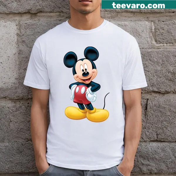 Playful cartoon mouse graphic on a kids t-shirt