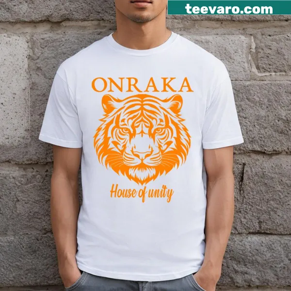 T-shirt featuring the Onraka Tiger illustration to represent school spirit