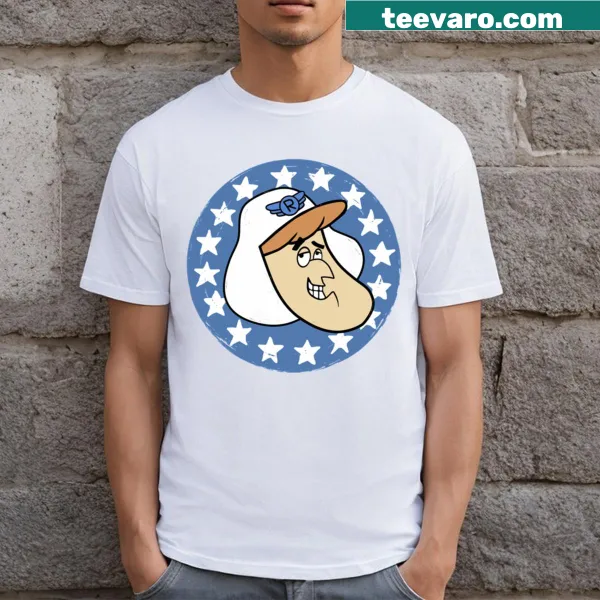 Illustration of Roger Ramjet on a t-shirt