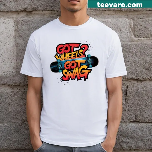 Skateboarding slogan graphic t-shirt