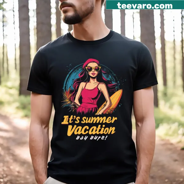 Humorous summer vacation-themed T-shirt