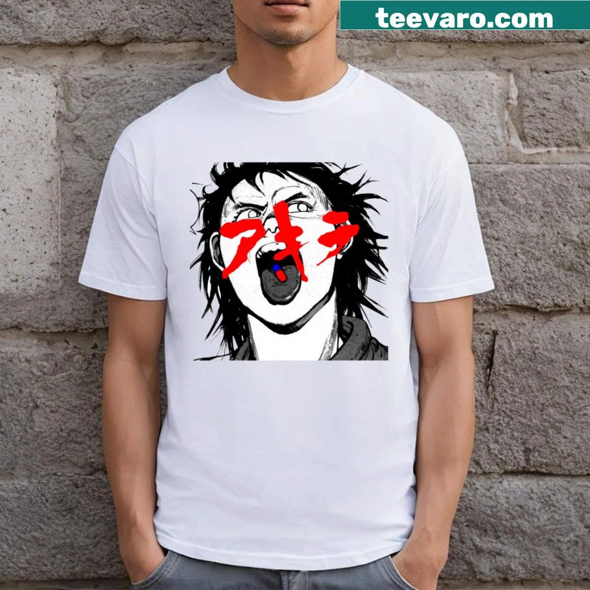 T-shirt featuring Tetsuo from Akira anime — on a men's t-shirt