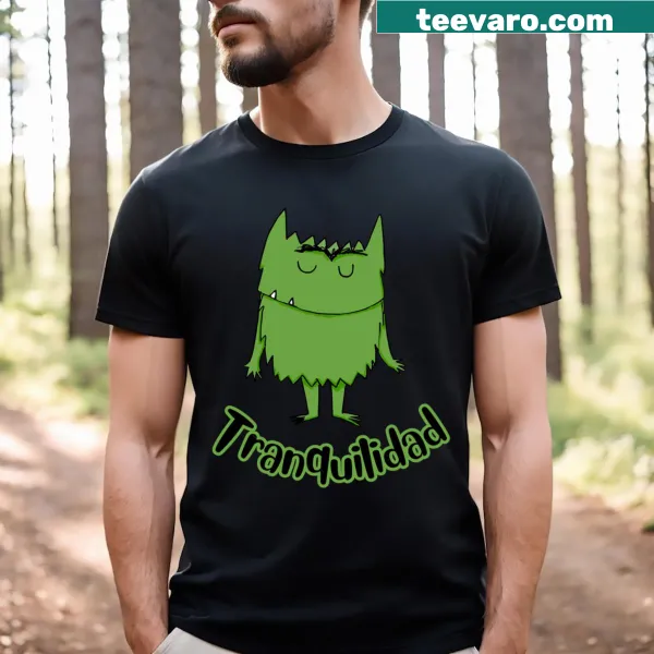 Hand-lettered tranquility themed T-shirt