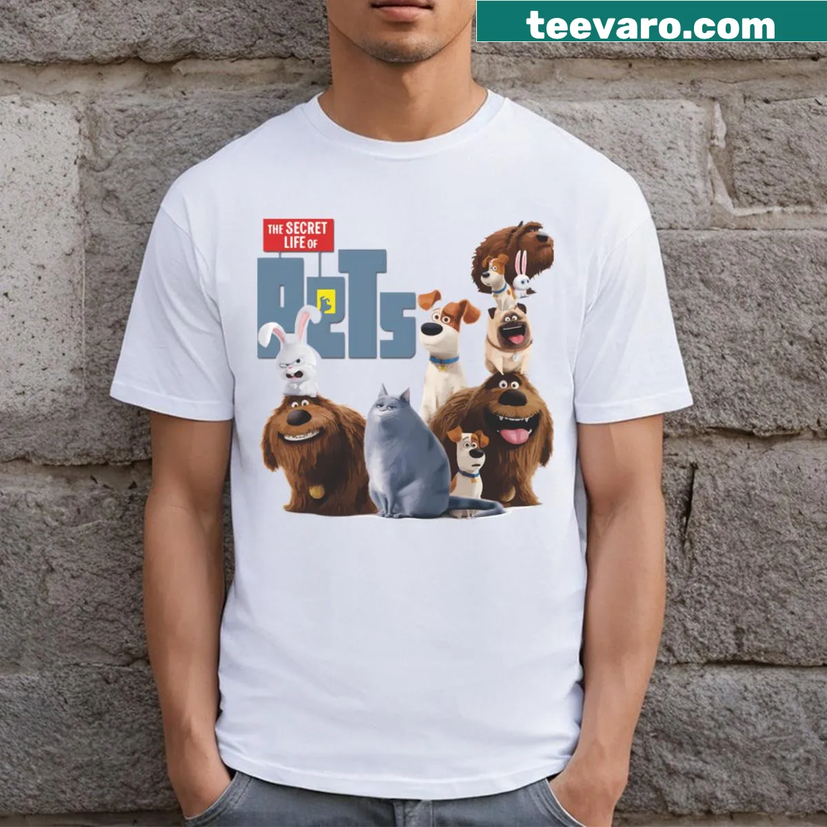 Vintage cartoon and movie graphic T-shirt — on a men's t-shirt