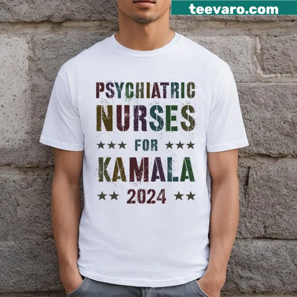 Vintage T-shirt supporting Kamala Harris with nurse-themed design